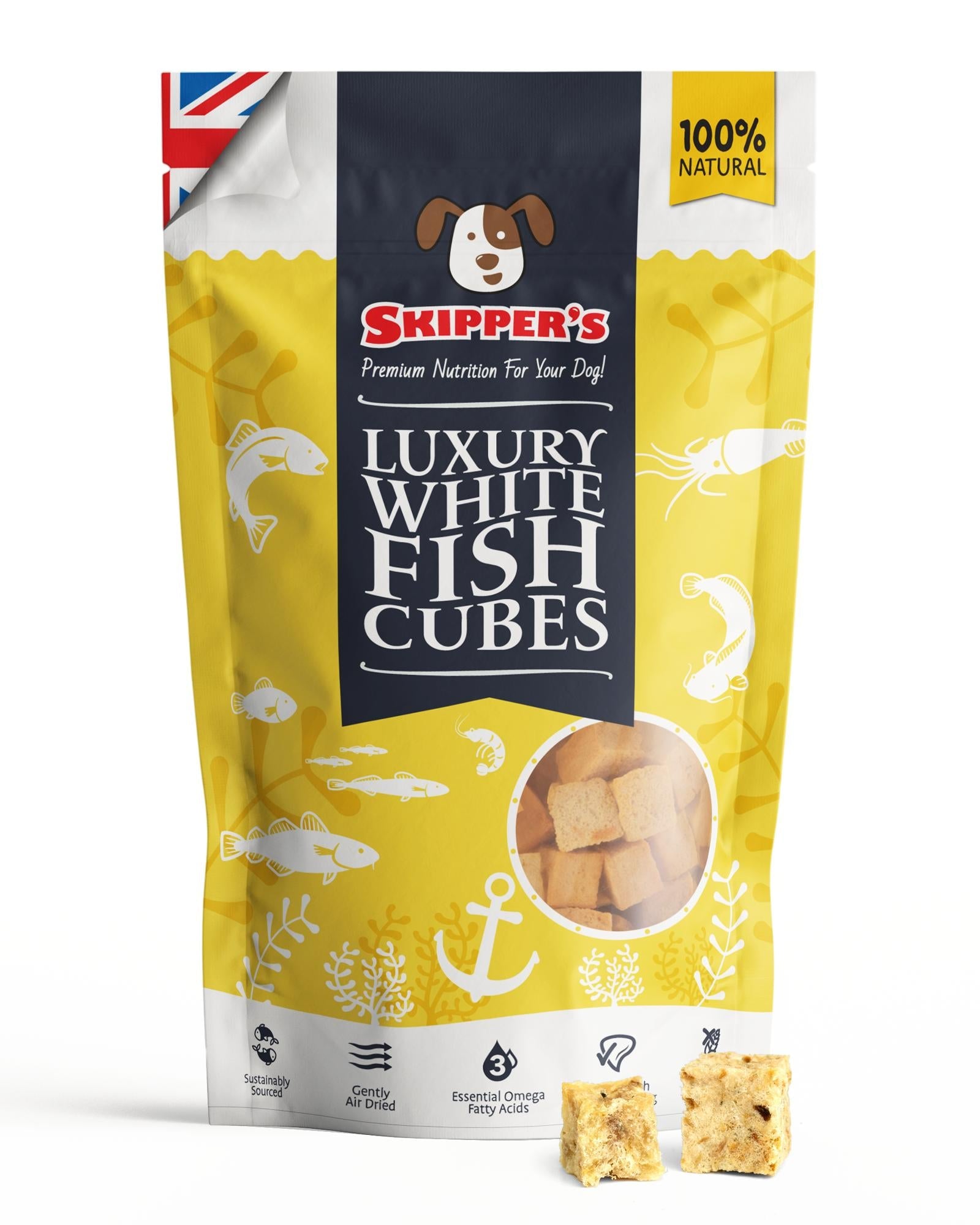 Luxury White Fish Cubes - Skipper's Pet Products