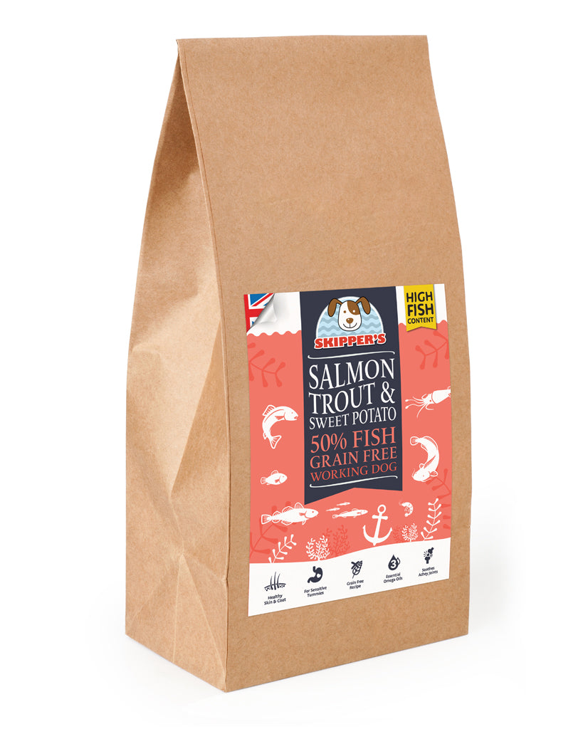 Salmon and trout dog food hotsell
