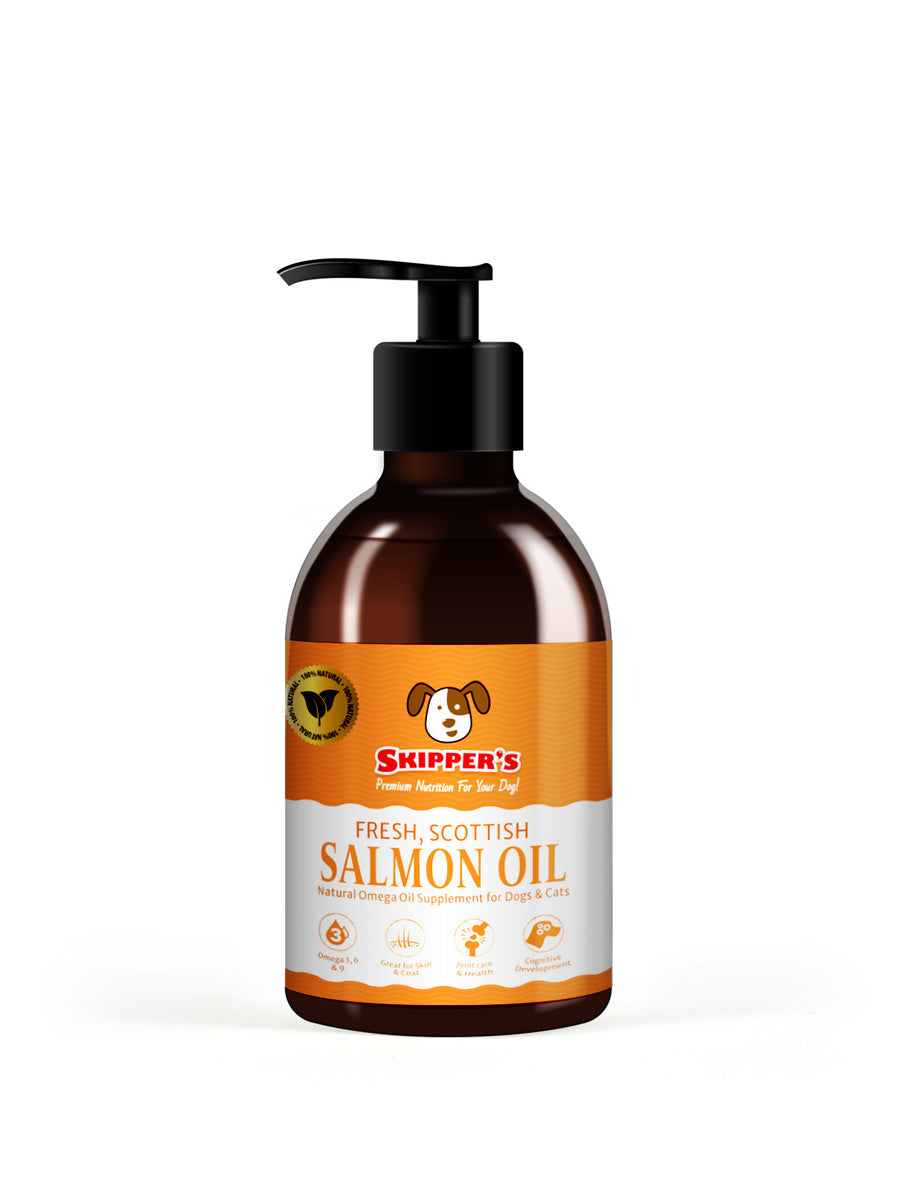 Salmon Oil for Dogs  100% Natural Fish Oil with Omega 3 – Skipper's Pet  Products