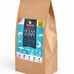 Skipper's Ocean Puppy grain-free complete dog food, 12kg bag, angled view