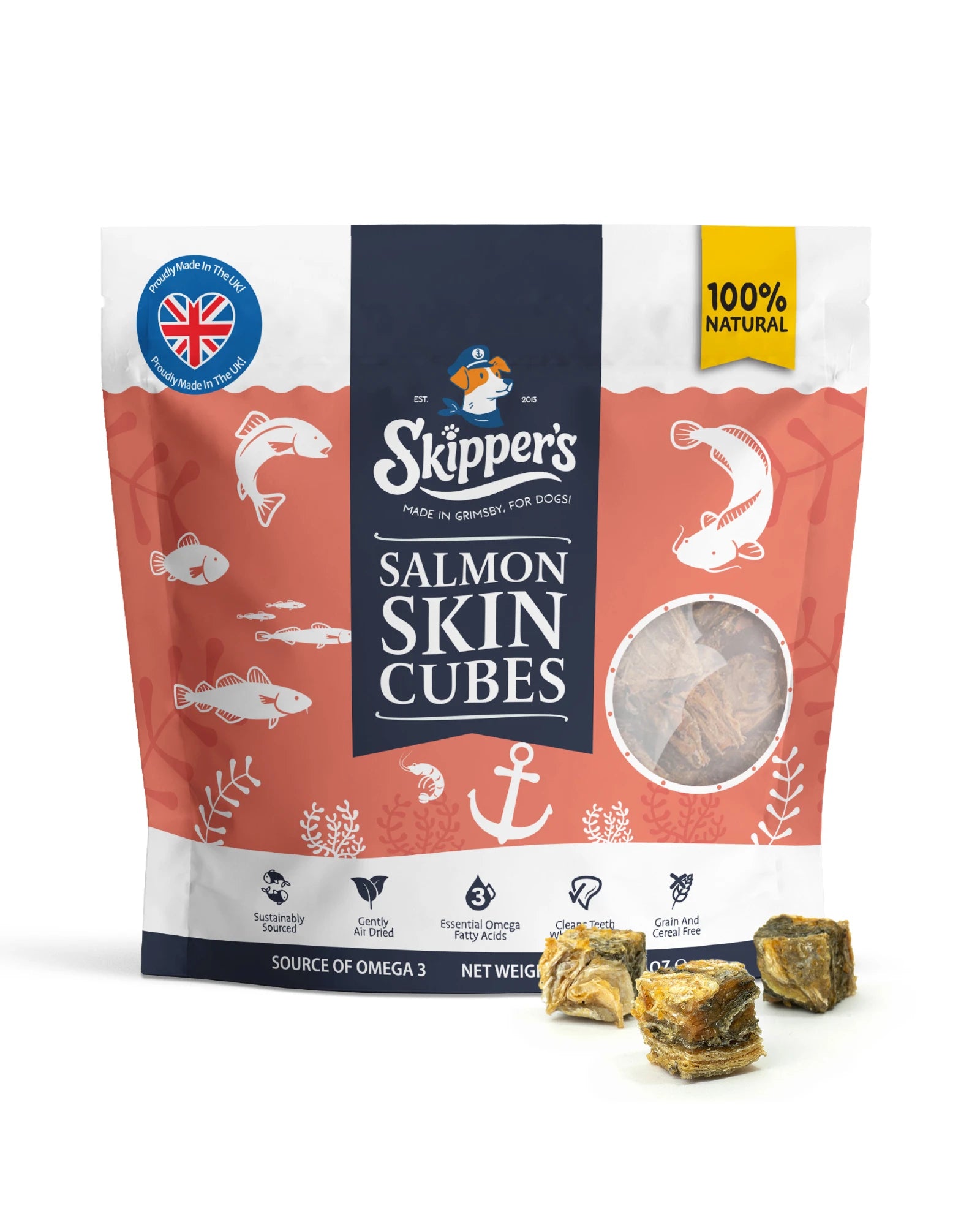 Salmon Skin Cubes