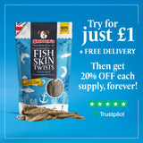 Fish Skin Twists - Try For £1 - Skipper's Pet Products