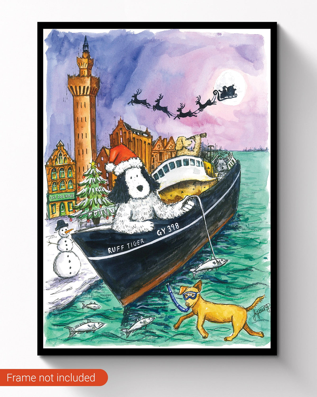 Grimsby-Inspired Christmas Print by Skipper's Pet Products