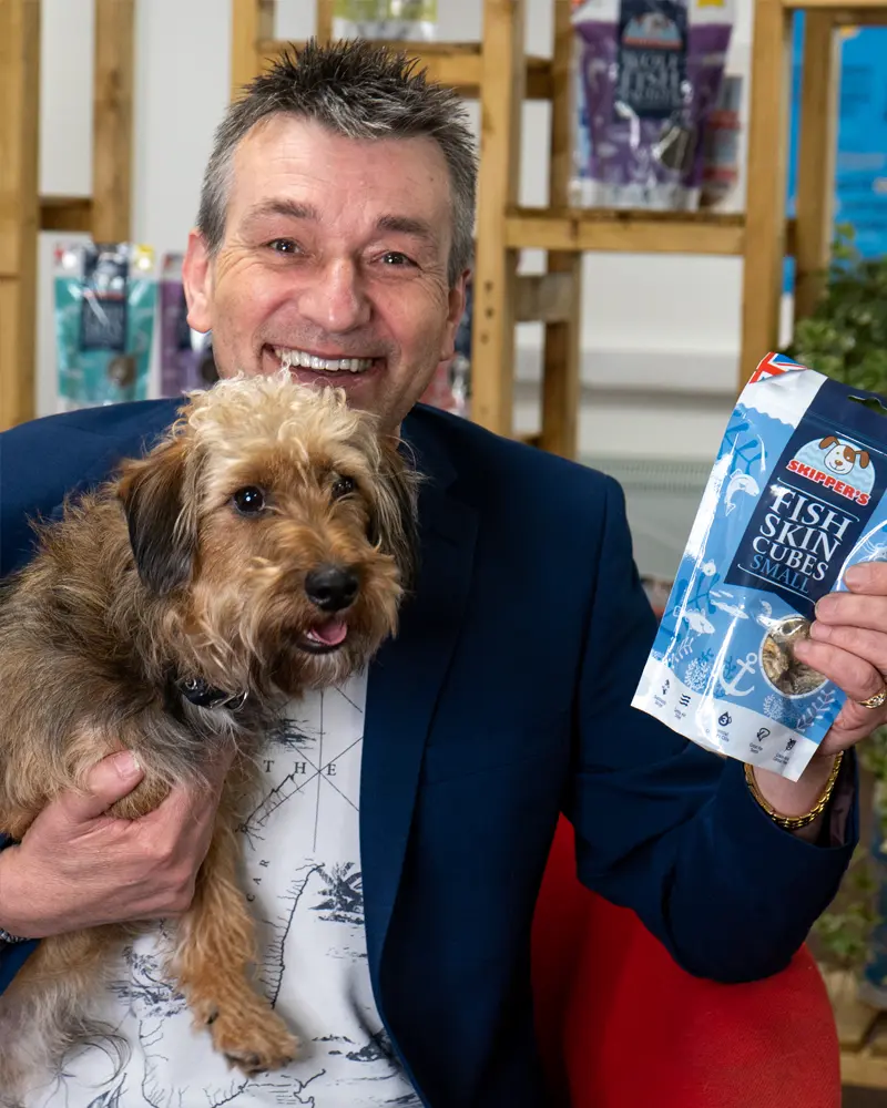 Steve Moore with his dog
