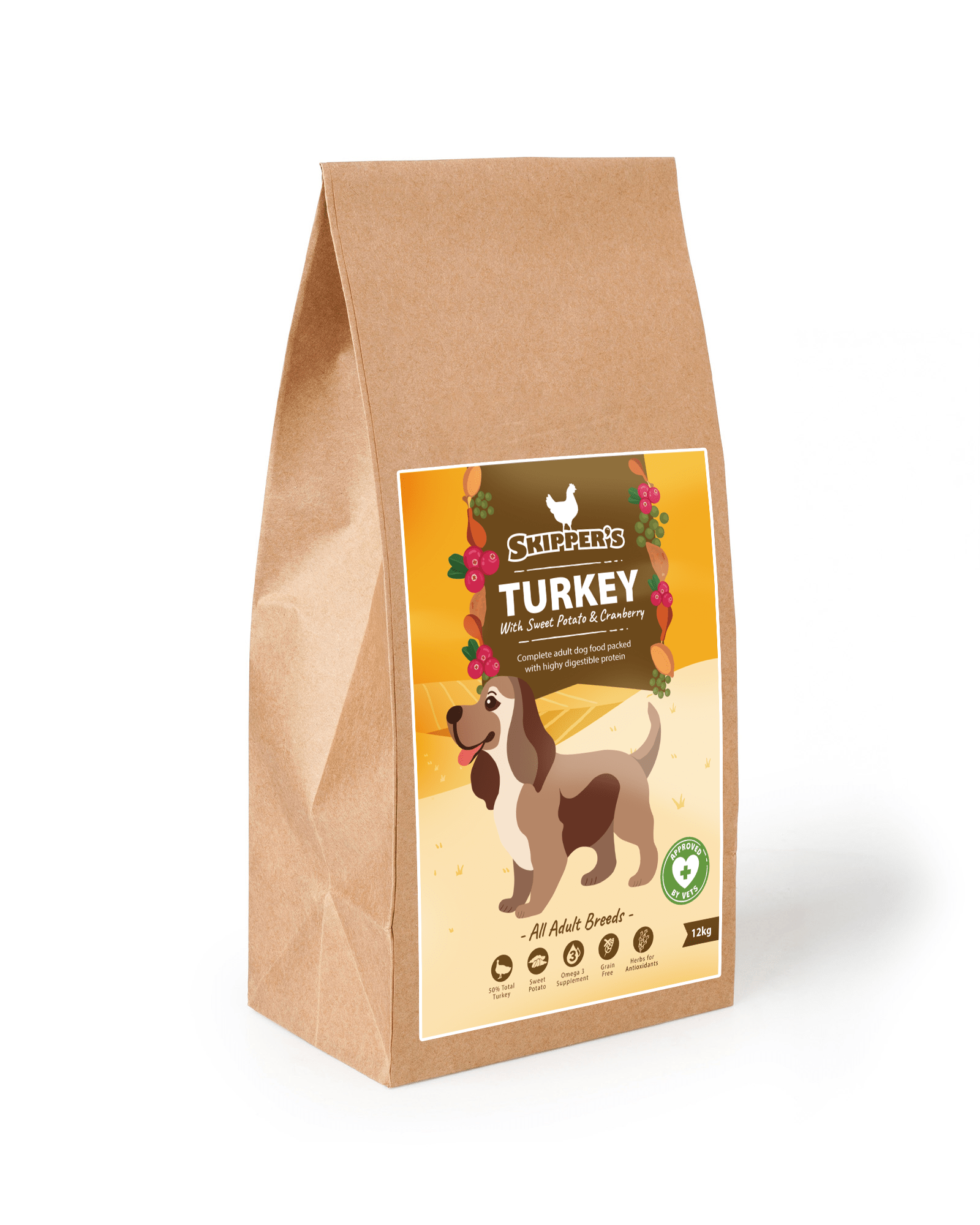 Turkey with Sweet Potato & Cranberry Dog Food - Skipper's Pet Products