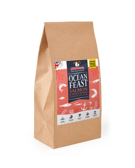 Essential Bundle | Ocean Feast Grain Free Dog Food 12kg + Dental Treats + FREE 1L Salmon Oil