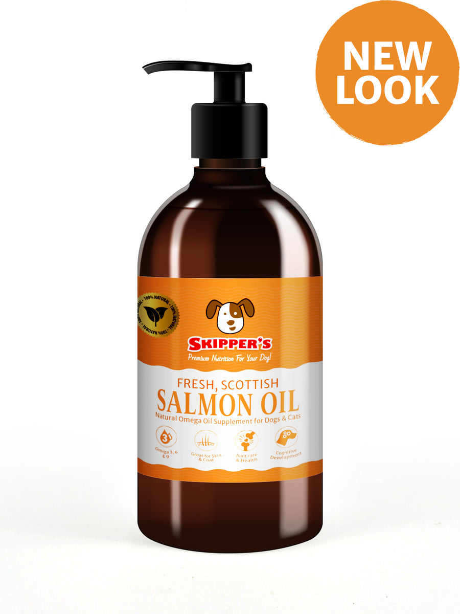 Salmon Oil for Dogs 100 Natural Fish Oil with Omega 3 Skipper's
